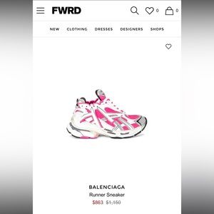 Hot Pink Balenciaga Runners Sz 39